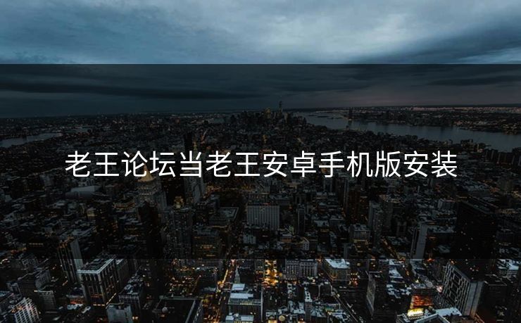 老王论坛当老王安卓手机版安装
