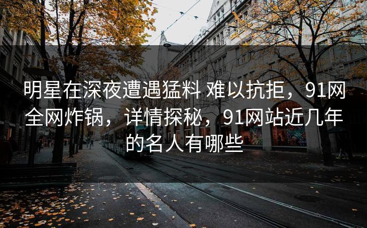 明星在深夜遭遇猛料 难以抗拒，91网全网炸锅，详情探秘，91网站近几年的名人有哪些