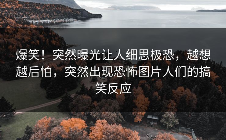 爆笑！突然曝光让人细思极恐，越想越后怕，突然出现恐怖图片人们的搞笑反应